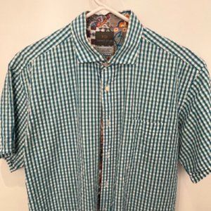 Men's Thomas Dean Collared Short-Sleeve Button-down Top